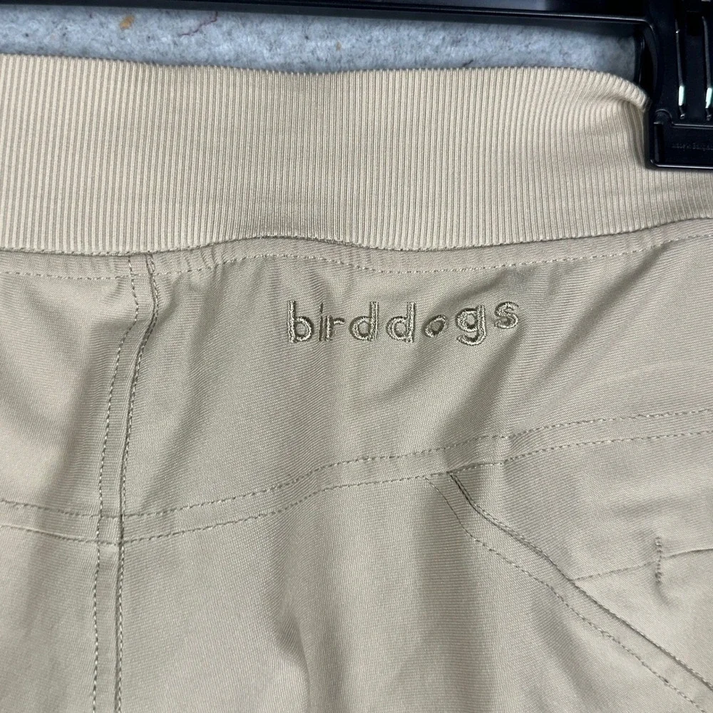 Birddogs Pants Mens Large Tan Athletic Joggers Performance Tapered Drawstring